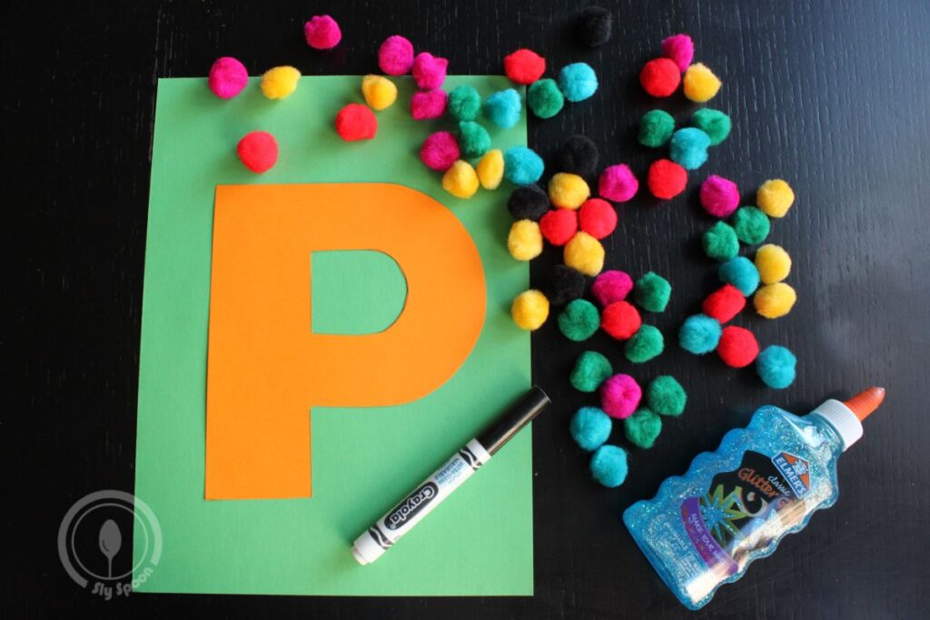 Pom Pom Letter P Activity Craft