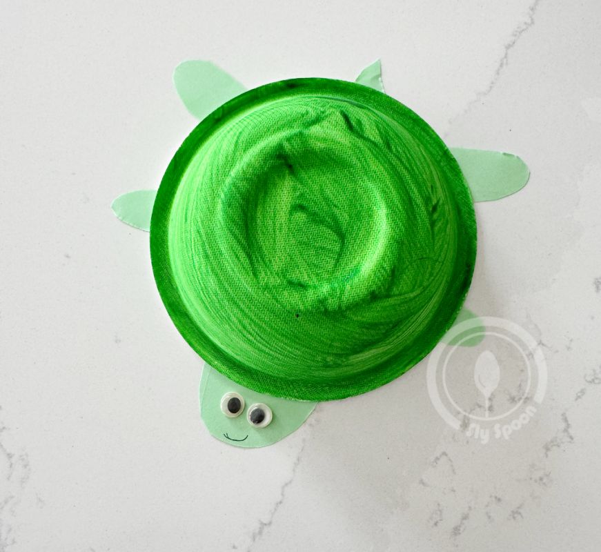 Letter T is for Turtle Paper Bowl Craft Activity idea for preschoolers and kindergarteners learning Letter T