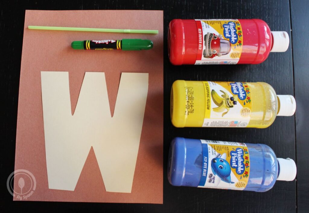 Letter W is for Wind Letter Play idea for preschoolers and kindergarteners learning Letter W