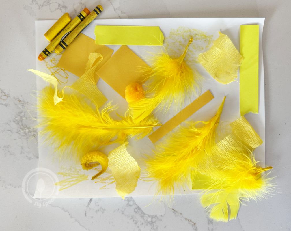 Letter Y is for Yellow Craft Collage Activity idea for preschoolers and kindergarteners learning Letter Y