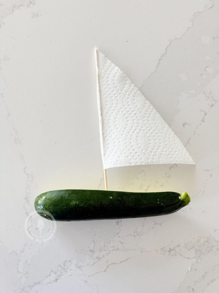 Letter Z is for Zucchini Boat craft idea for preschoolers and kindergarteners learning Letter Z