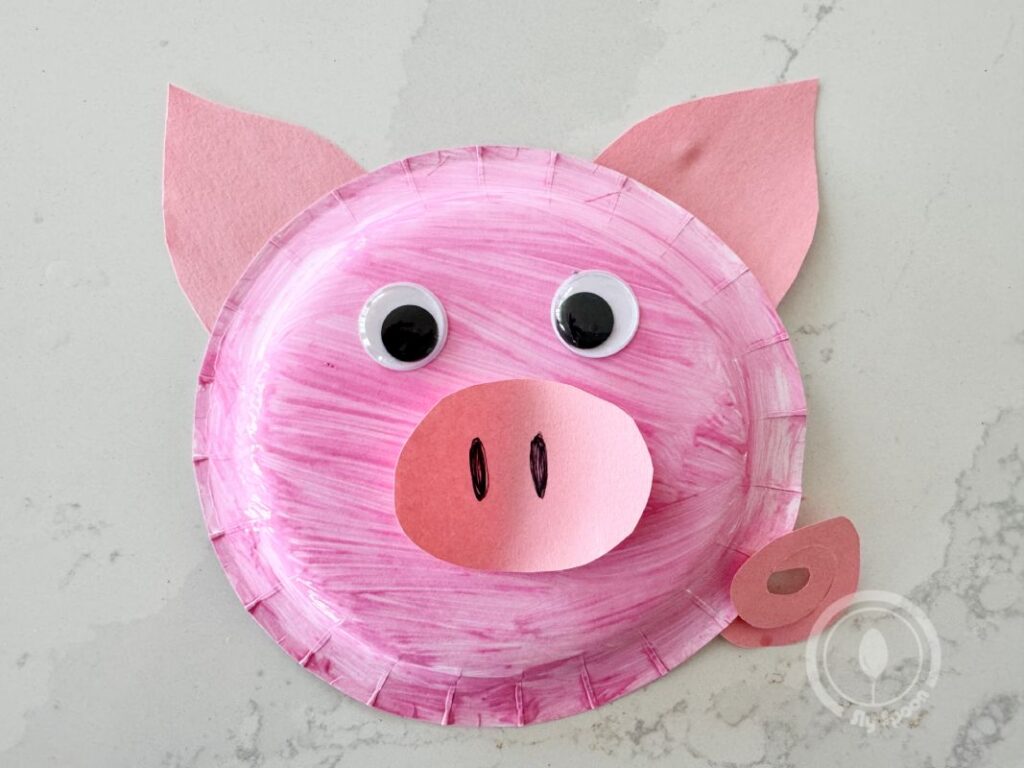 Letter P is for Paper Plate Pig Craft