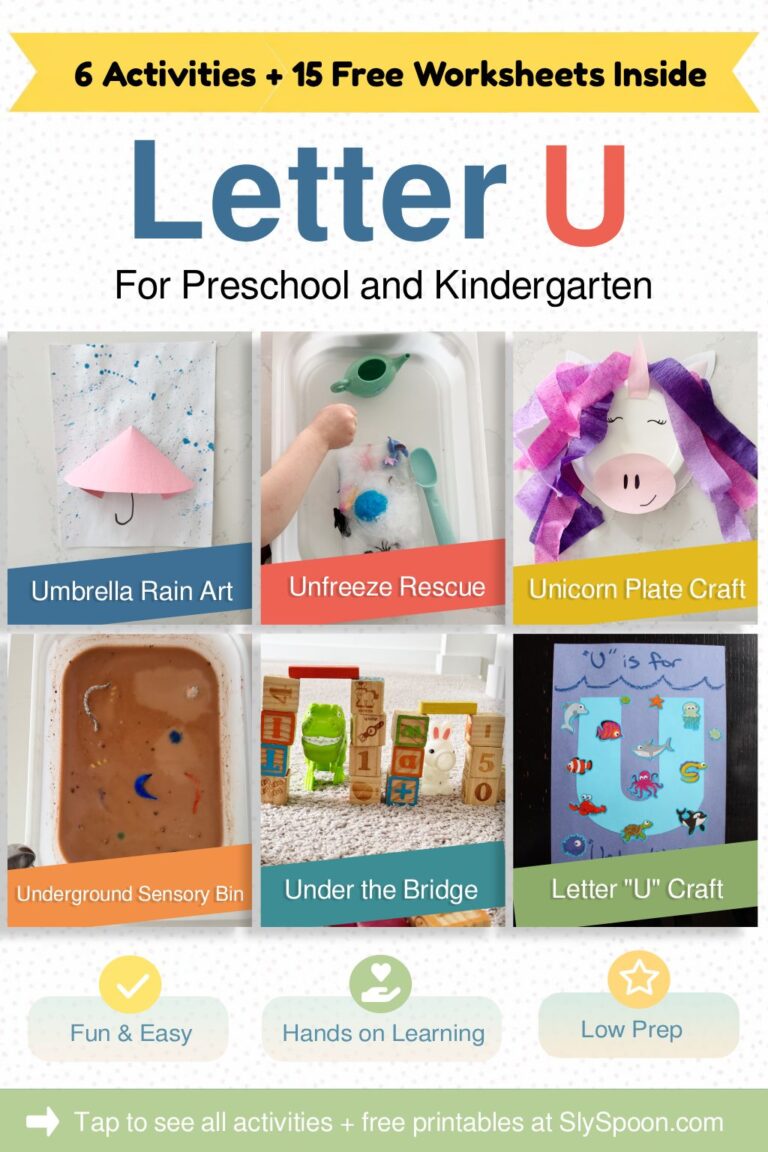 Letter U Hands On Play Extension Activities for Preschool and Kindergarten