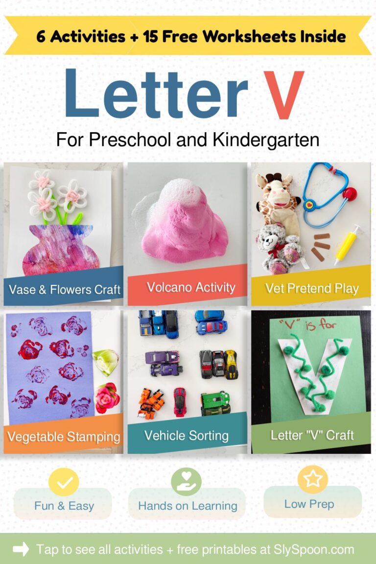 Letter V Hands On Play Extension Activities for Preschool and Kindergarten