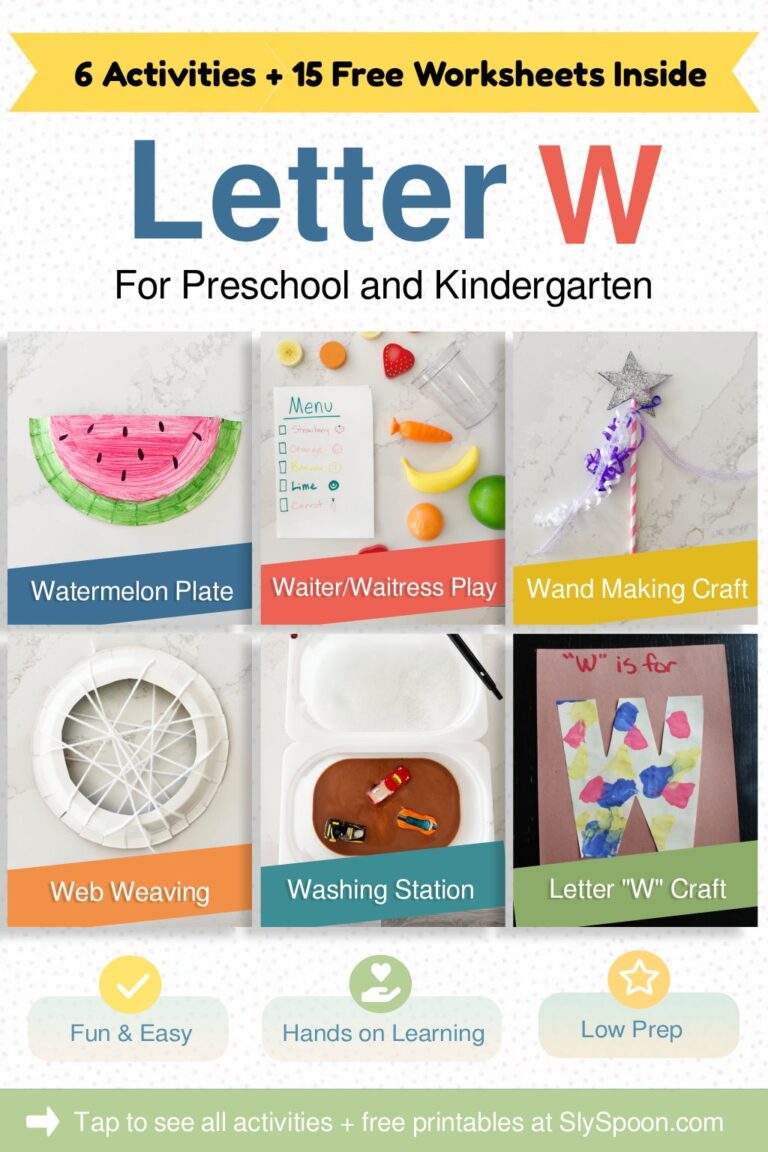 Letter W Hands On Play Extension Activities for Preschool and Kindergarten