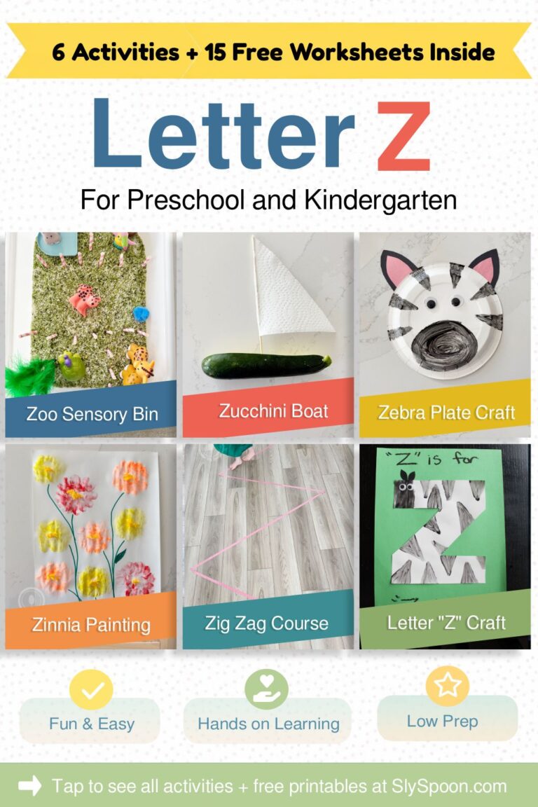 Letter Z Hands On Play Extension Activities for Preschool and Kindergarten