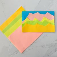 Letter M Mountain Torn Paper Craft