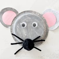 Letter M Mouse Paper Plate Craft