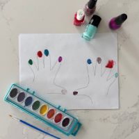 Letter N Nail Painting Activity