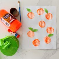 Letter O Orange Stamp Craft 1