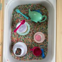 Letter T Tea Party Sensory Bin