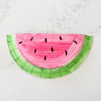 Watermelon Paper Plate Craft