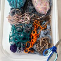 Yarn Sensory Bin