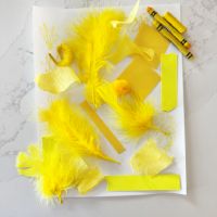Letter Y Yellow Collage Art Craft