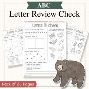 Alphabet Letter Check Worksheets A–Z | Letter Recognition & Beginning Sounds Assessment (26 Printable Pages)