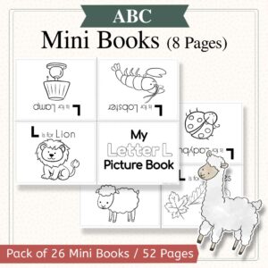 Alphabet Mini Books A–Z | Printable Foldable Letter Books for Preschool & Kindergarten (52 Pages)