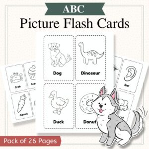 Picture Flash Cards A–Z | for Preschool & Kindergarten (26 Printable Pages)
