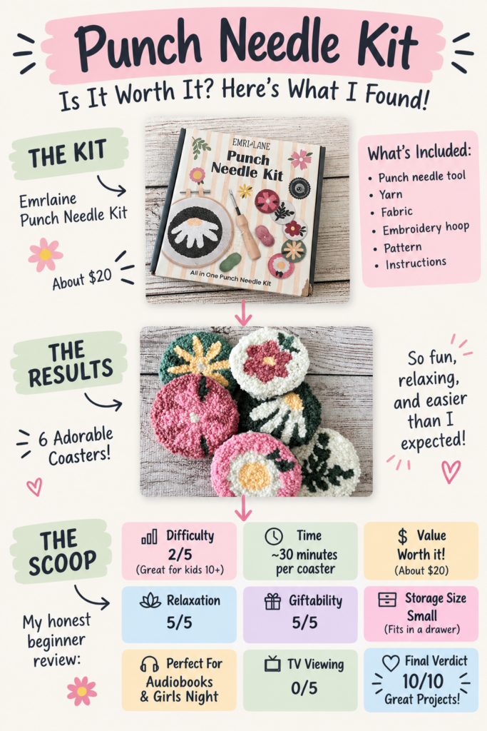 Emri Lane Beginner Friendly Punch Needle Kit Review How Hard Is It Actually to Make?