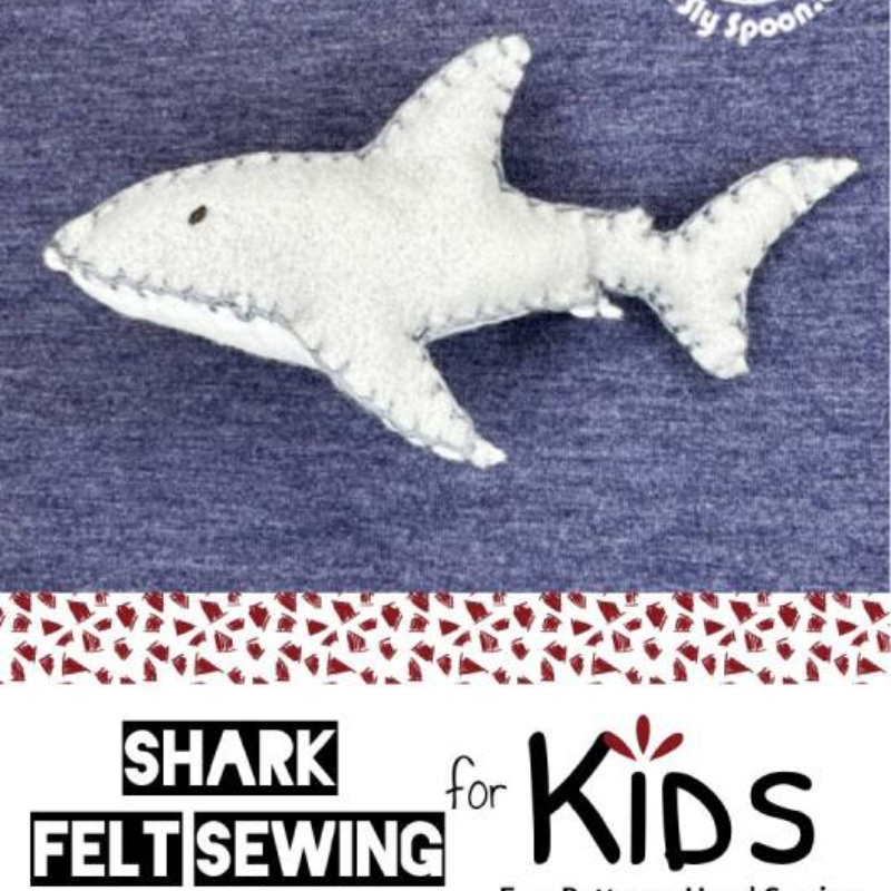 Easy felt shark sewing pattern