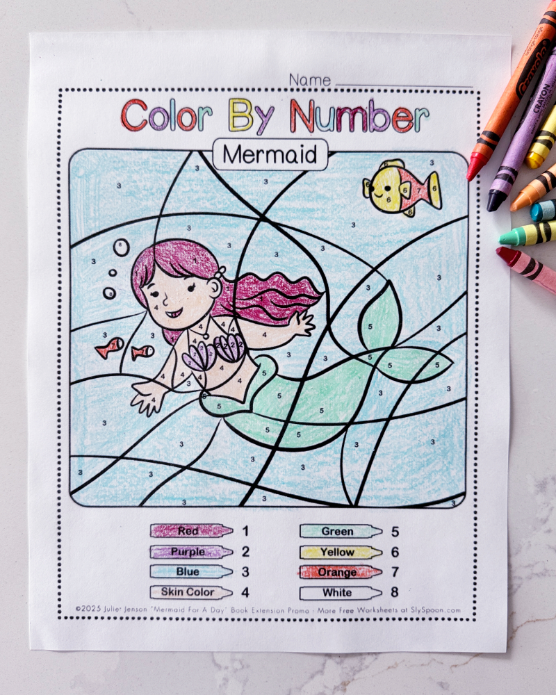 Preview of free color-by-number printables