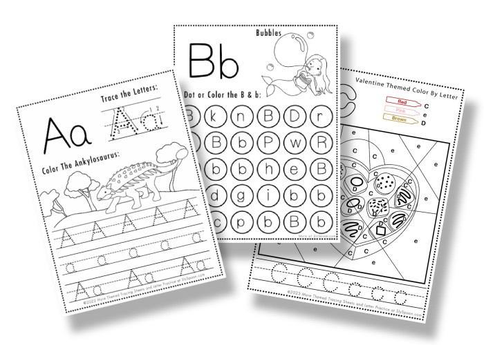 Preview of free printable worksheets