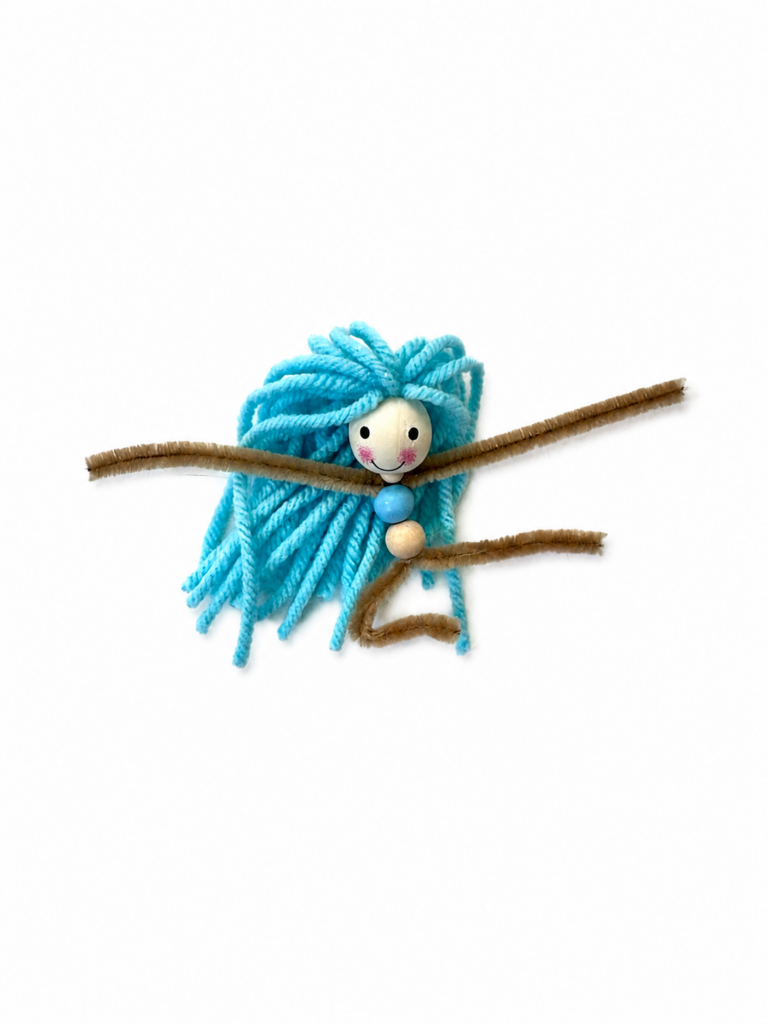 Add wooden shirt and stomach beads before adding arm beads