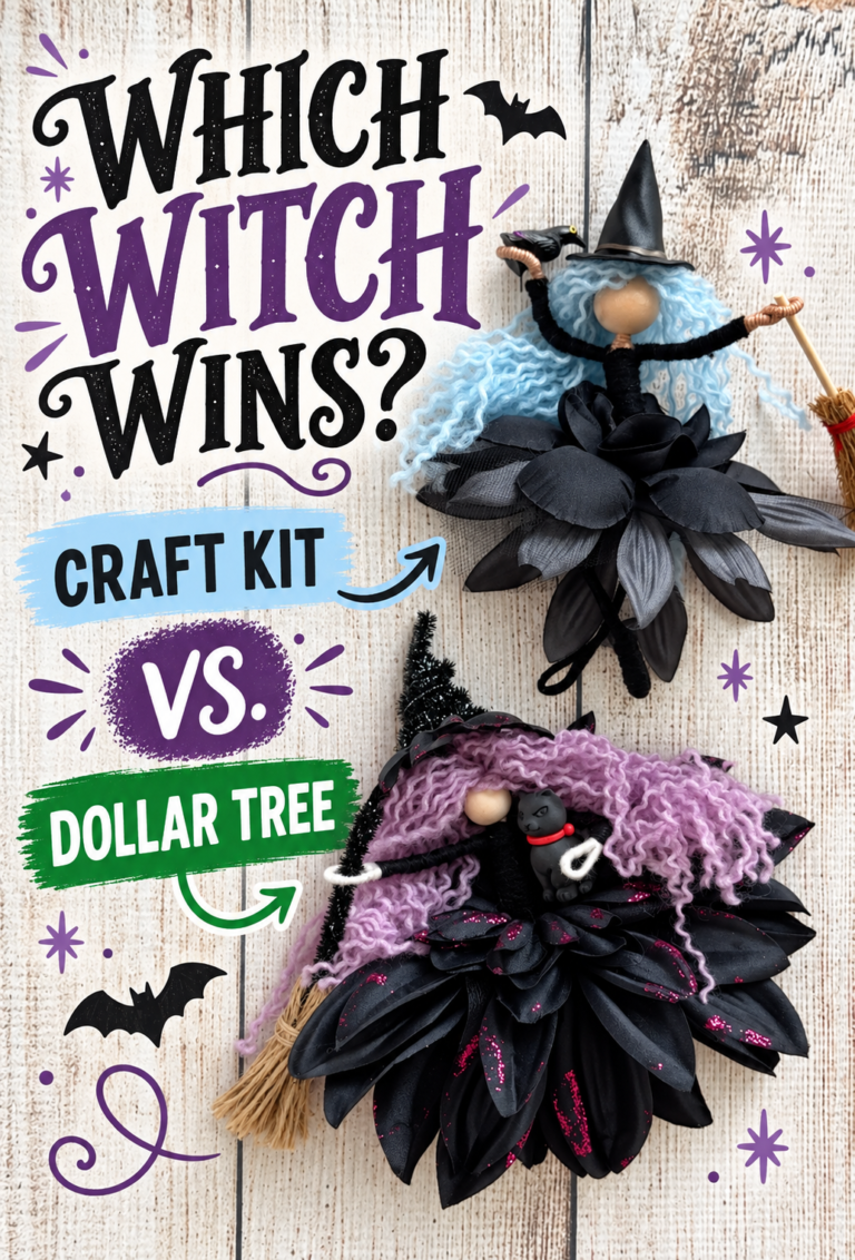 DIY Dollar Tree Witch Doll: What Worked, What Didn’t, and How My Second Attempt Turned Out So Much Better