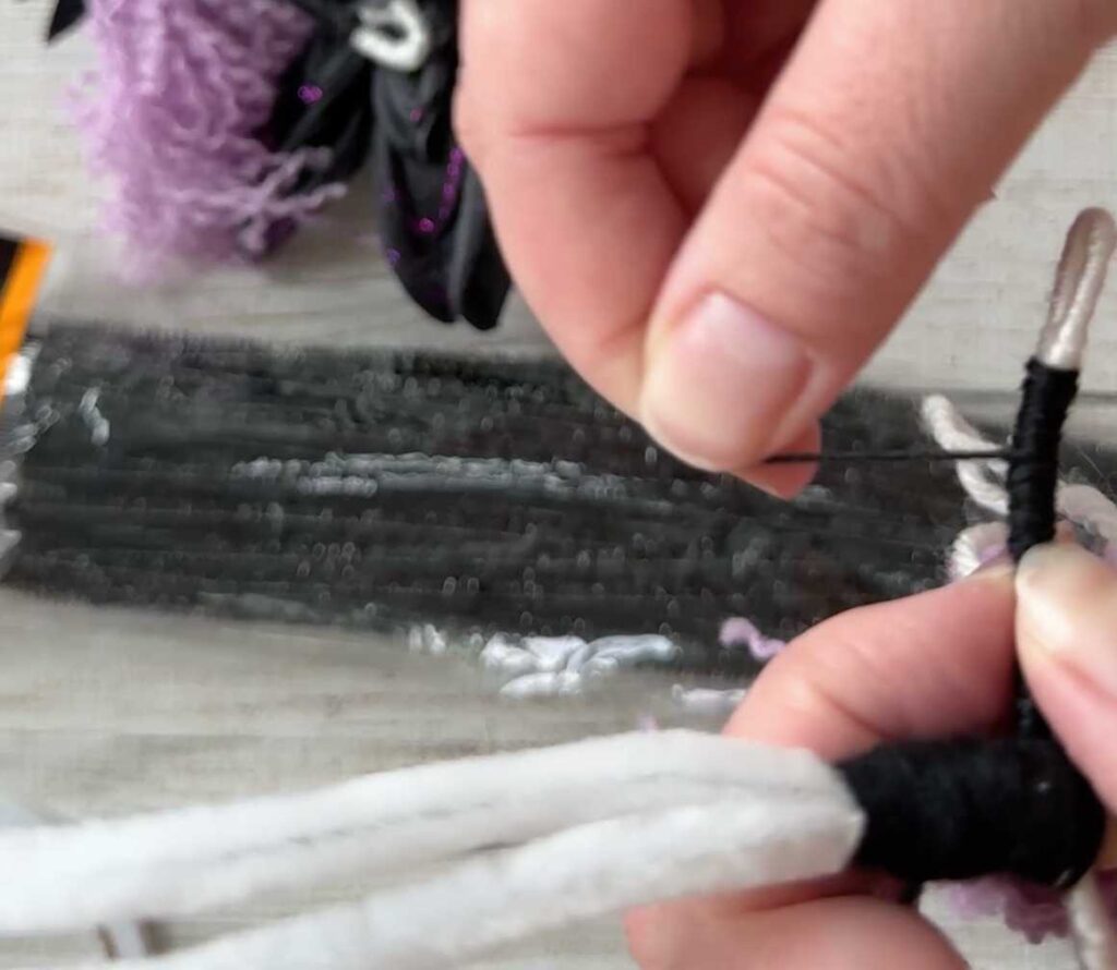Easy Dollar Tree Halloween Craft Make a Witch tutorial - Making the Shirt
