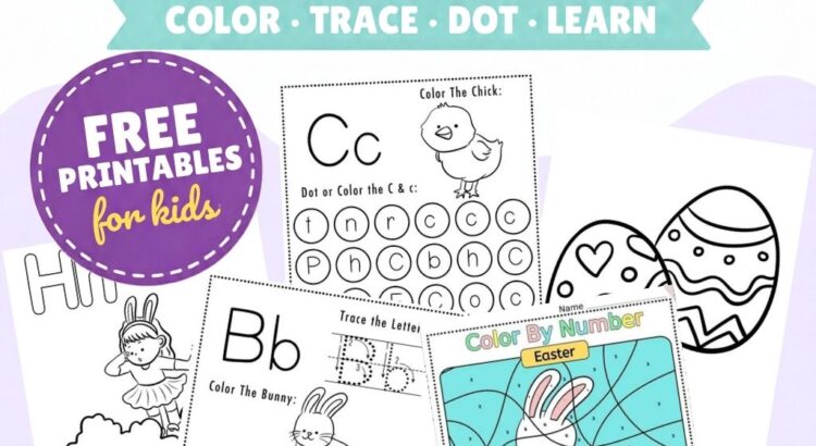 Free Printable Easter Worksheets for Preschoolers and Kindergarteners Letter Tracing Dot Marker and More