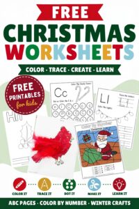 Free Christmas Worksheets for preschoolers and kindergarteners